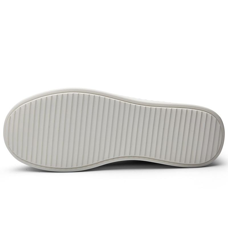 Tooling men's shoes VIBE wind board shoes niche design thick sole round head leather shoes retro splicing casual shoes