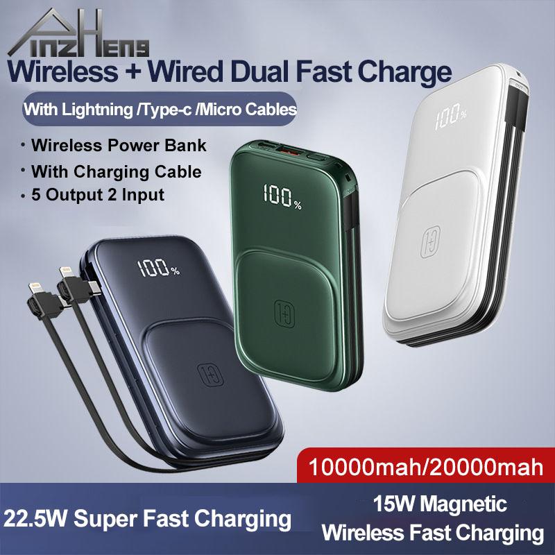 10000mAh 20000mAh 15W magnetická bezdrátová nabíječka Powerbanka 22,5W rychlé nabíjení powerbanka Přenosná externí baterie pro iPhone 12 13 pro max s kabelem