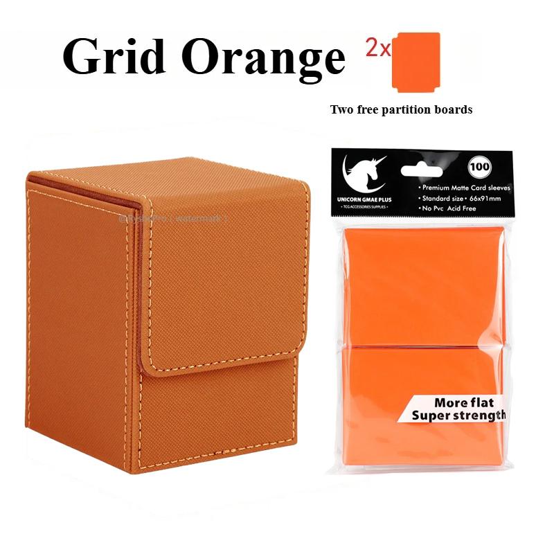 100 Premium Card Sleeves 66x91mm and Trading Card Storage Box Holds 100+ Commander Deck Box for MTG PTCG Baseball Sports Cards