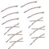 12pcs Fashionable Hairgrips Gold/silver Color Thin Metal Rhinestone Hair Clips New Product Headwear