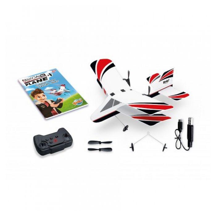Jouet radiocommandé - buki - avion r-c, 37294 - stabilisation gyroscopique - batterie rechargeable - portée 50m