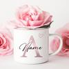 Personalisierte Tasse Herz Initial mit Namen Kaffeetasse Individuell Tee Heißschokolade Tassen Braut Brautjungfer Muttertagsgeschenke für Sie