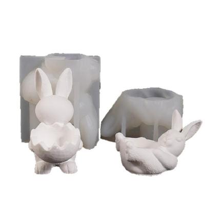 Easter Rabbit Shape Silicone Molds Easy Demold For Making Candle Container Soap Home Decoration Resin Casting