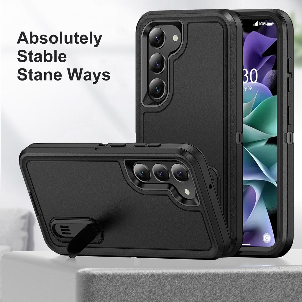 Defend three-proof Samsung S25Ultra mobile phone case s24ultra suitable for A56 bracket anti-drop protective case