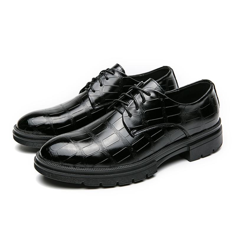 Men's Shoes Large Size New Leather Shoes Fashion Men's Block Carved Business Dress Leather Shoes Wedding Groom Shoes