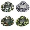 Camouflage Mesh Bucket Hats Wide Brim Beach Hat UV Protection Breathable Hunting Fishing Climbing Hiking Hat Outdoor Men Sun Hat