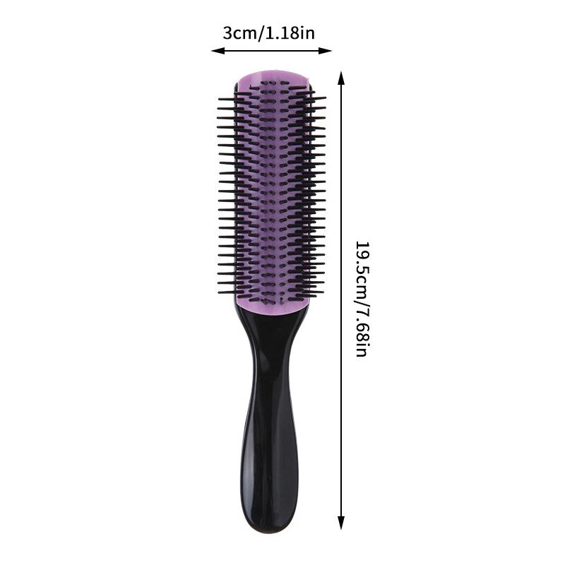 9-Rows Detangling Hair Brush Detangler Hairbrush Scalp Massager Straight Curly Wet Diy Hair Comb Brush