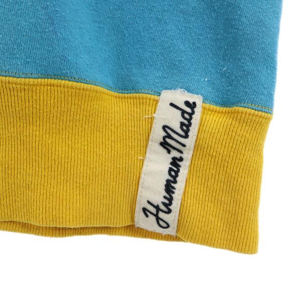 HUMAN MADE Crazy pattern Long sleeve sweat trainer S Blue Back brushed Men's Used