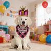 1 Set Pet Birthday Costume Dog Birthday Bandana Glitter Hat Age Numbers Sparkly Sequined Bow Tie Puppy Birthday Party