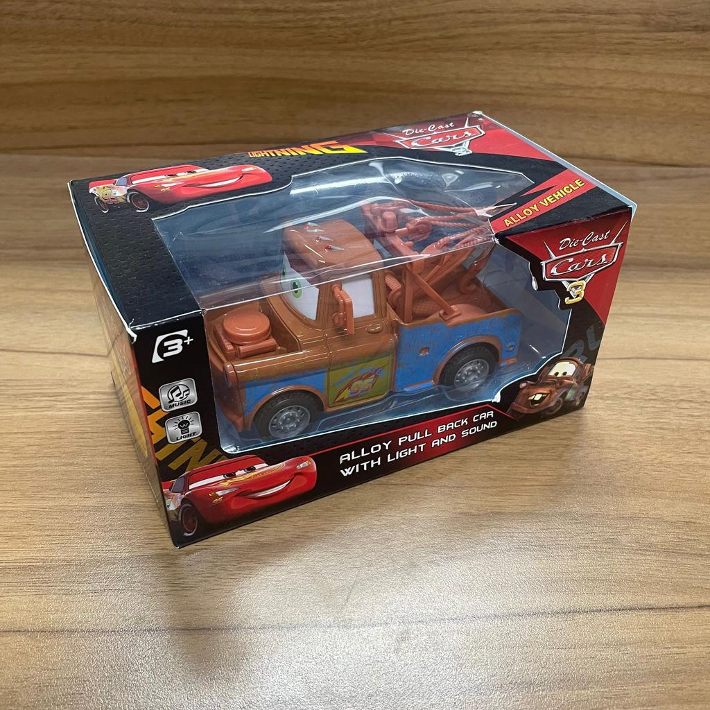 Lightning Mcqueen Model Car Cartoon Q-Version Inertial Pull-Back With Lights And Music Figures Cars Children Toy Gift S 3 Kid Friendly Entertaining
