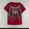 Mode Y2K Vintage T-Shirts Sommer Herren Übergröße Punk Grafik Hip Hop Stil Streetwear Kurzarm Damen T-Shirt Top