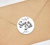 Darling Souvenir DIY 45 Pcs Dark Brown Leaf Vines Save The Date Stickers Round Envelope Seal-1.6