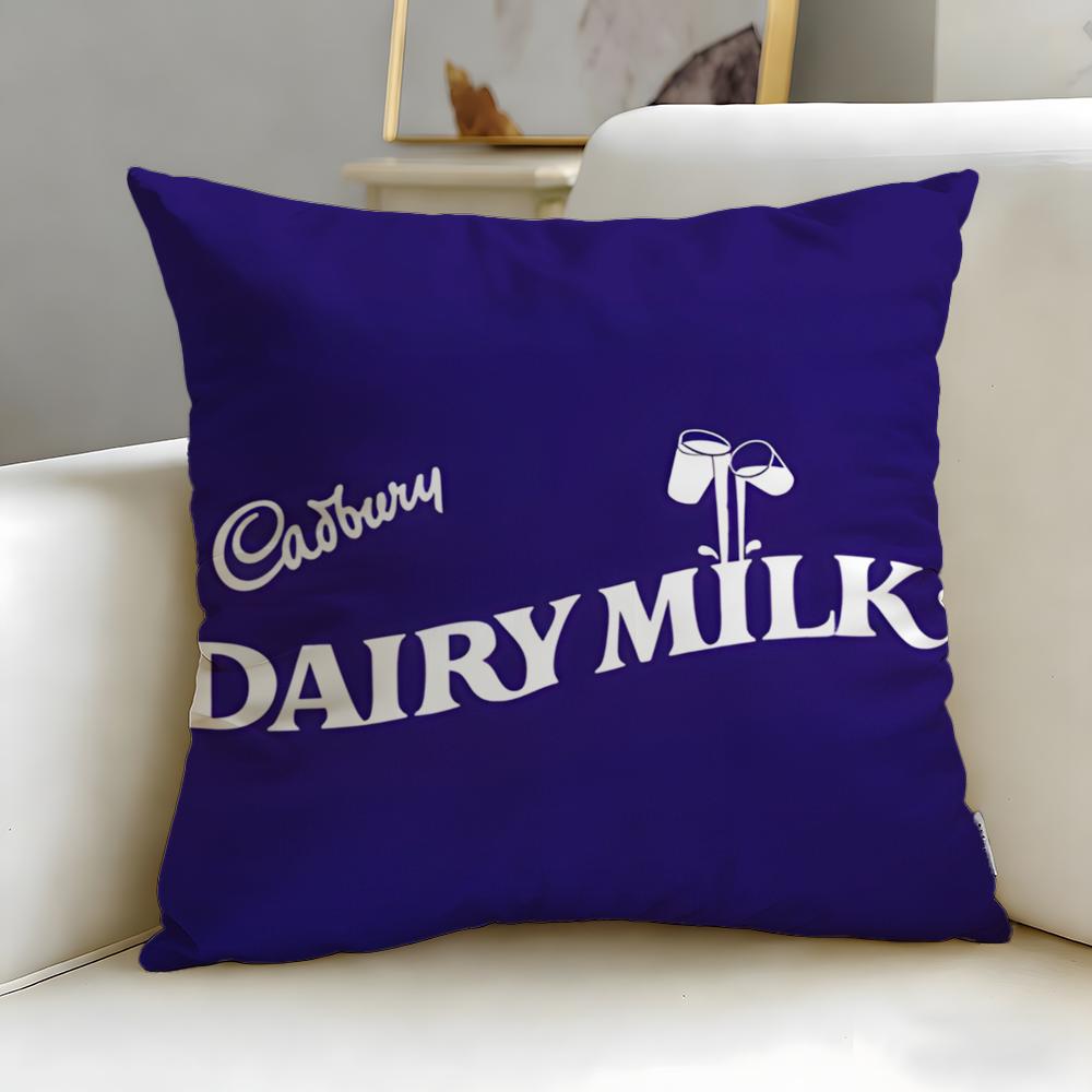 classic snack brand Cadbury Cushion Cover Soft  EasyWash Pillow Case  Versatile for Couch Bed Travel and Office