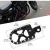 DREAMIZER Wide Foot Pegs for Motorcycle,Black CNC MX Chopper Bobber Style Motorcycle Footpegs 360° Roating Front Rear Footrest Compatible with