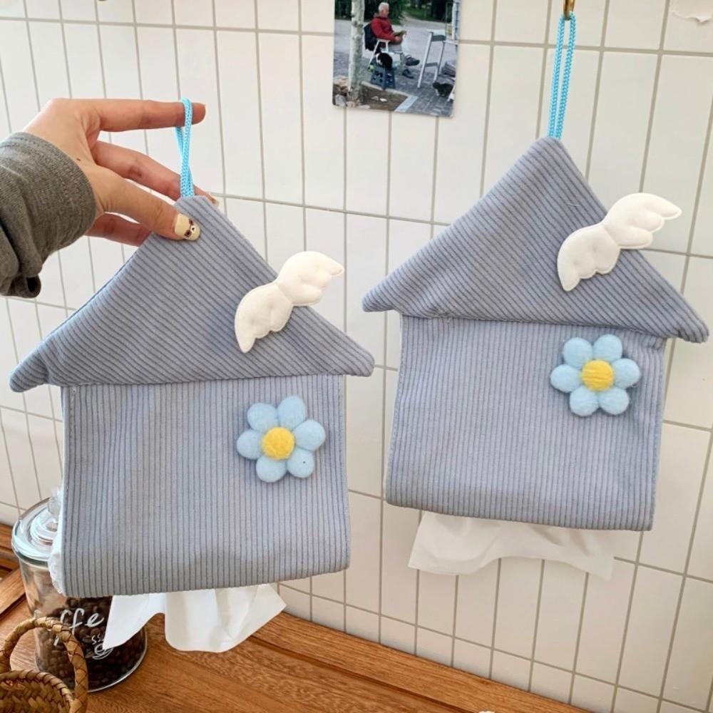 Wall-mounted Hanging Tissue Bag Space Saving Tissue Roll Hanger Toilet Paper Holder  Dormitory
