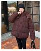 Women’s Short Hooded Windproof Thicken Warm Winter Puffer Jacket With Tie