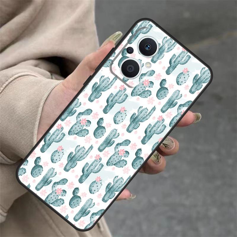 Cactus Succulent Case For OPPO Reno 14 12 11 10 13 Pro 14F 13F 12F 11F 8 7 Lite OPPO Find X9 X8 X6 Pro Cover