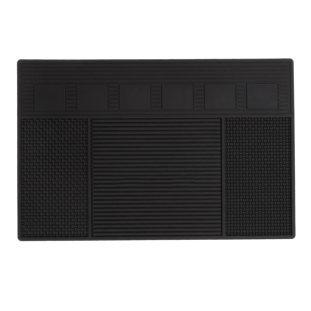 Barber Tool Organizer Mat Prevent Slip Silicone Hair Tool Mat Work Station Pad for Salon Barbershop