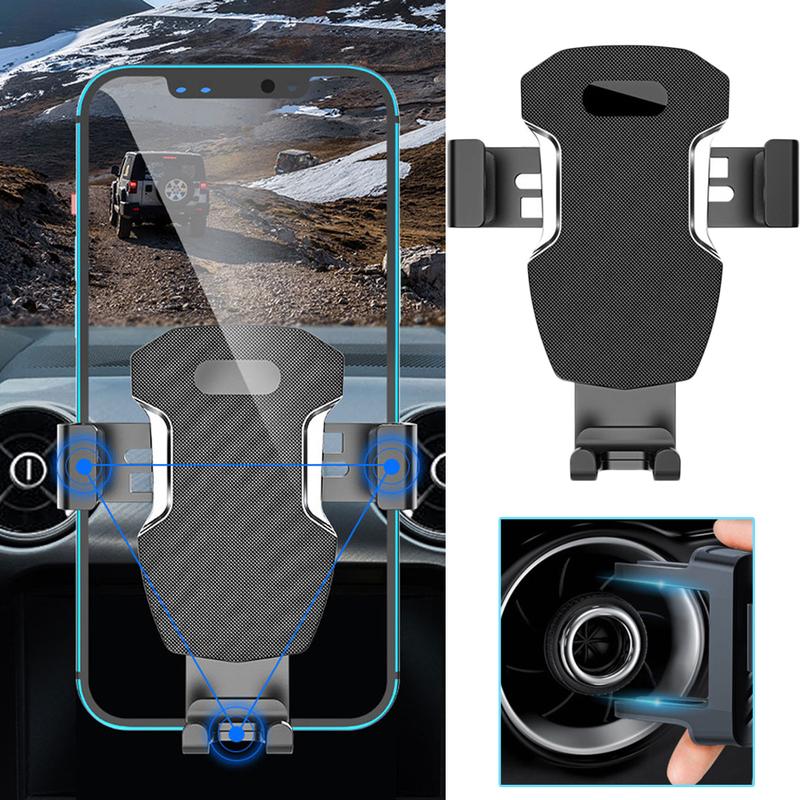 1pc Car Dashboard Smartphone GPS Gravity Bracket Air Vent 360° Rotation Phone Holder Auto Accessories for Round Air Outlet Clip