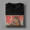 Zodiac Chinese New Year of The Horse  Ramen TShirts for Men  Vintage Pure Cotton Tees Crewneck Short Sleeve T Shirts