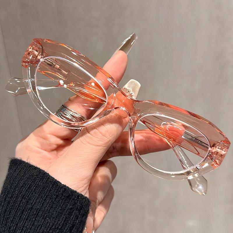 Stylish Cat-Eye Presbyopia Glasses Women's INS Style Spring-Loaded Temples Blue Light Blocking Reading Glasses Diopter 0 To +4.0