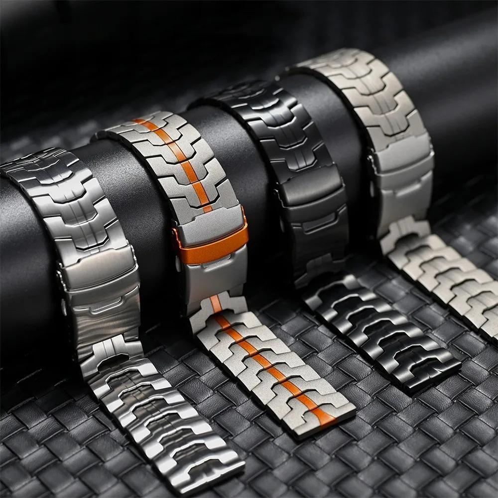 20mm 22mm Titanium Bracelet For Huawei Watch GT6/5/4/3 Pro 46mm Ultimate2 Watch Strap For Amazfit GTR 4 47mm For Samsung Galaxy 7 6 4 5 Men Watch Band