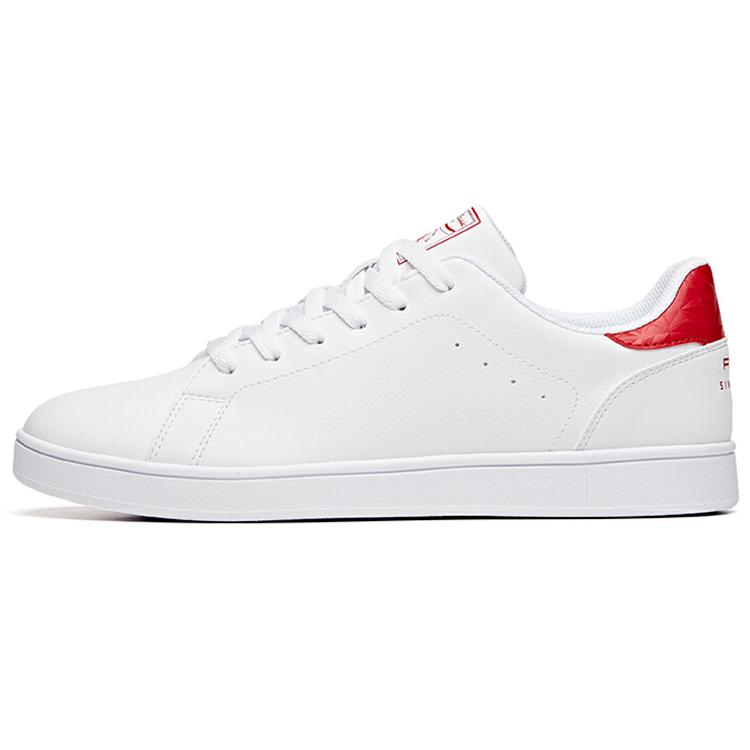 New Anta Life Collection Coverage Slip Resistant And Abrasion Resistant Low Top Skateboard Shoes Men's White Red 912048016-6