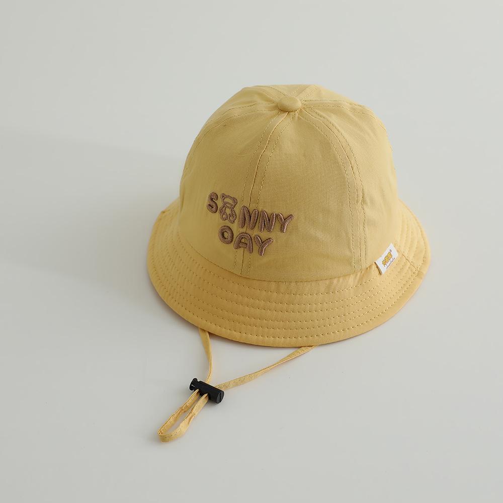 Hiking Fishing Hat Fisherman Caps New Bucket Hats For Children Boys Girls Spring Summer Cute Cartoon Letter Sunhat Panama Cap