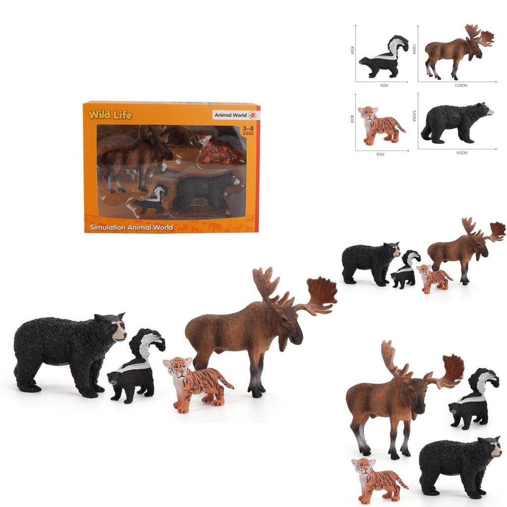 Childrens Animal Handcraft Figurines Pvc Wildlife Desktop Models For Classroom And Play