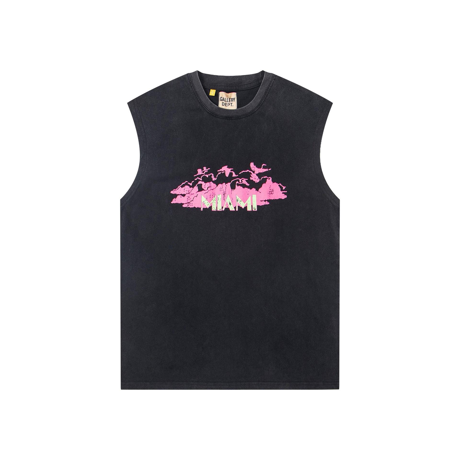 Washing Water Short-Sleeved Gold Glitter Letter Printing Loose T-Shirt Summer S