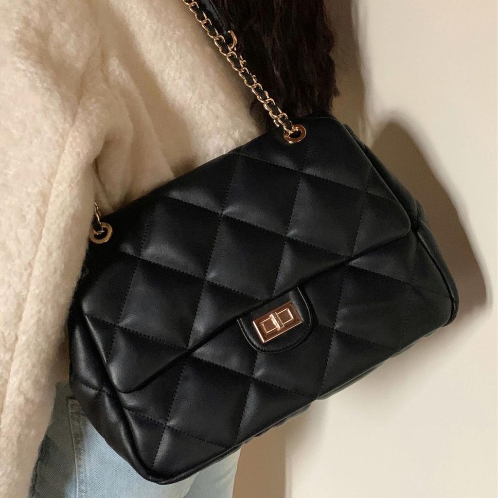 Premium Texture Small Fragrant Wind Rhombus Chain Underarm Bag Women's 2025 New Large-capacity Korean Version Single Shoulder Messenger Bag