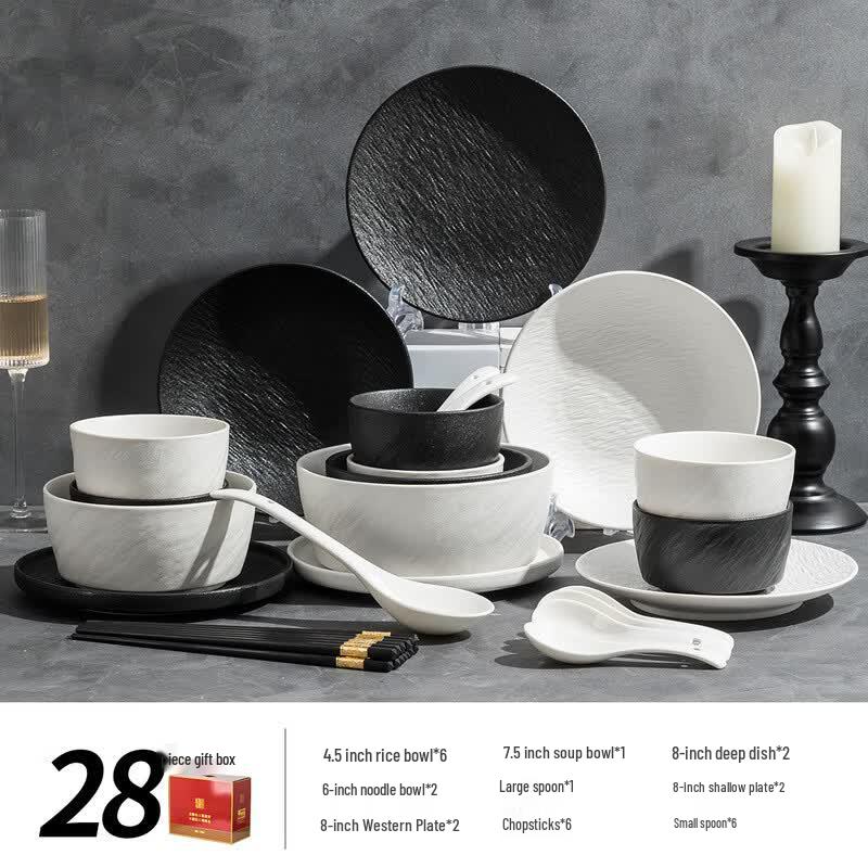 Huazao Baijia Housewarming Ceramic Dinnerware Set