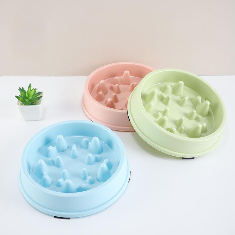 Anti-Choke Slow Feeder Dog Bowl, Pet Slow Eating Food Bowl for Dogs Cats, Anti-Gulping Bloat Stop Pet Feeding Supplies