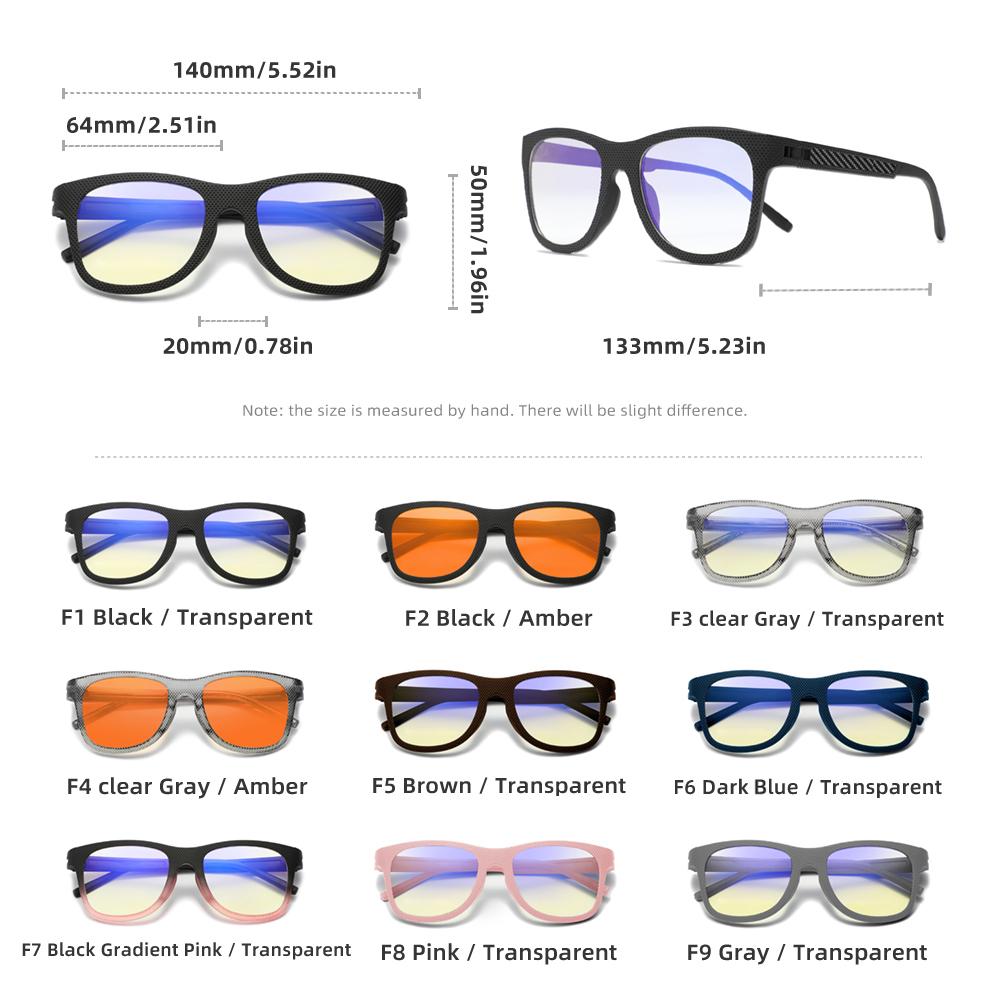 CARASUMA Men Women Blue Light Blocking Computer Glasses Rectangle Lenses Anti Blue Ray Eyeglasses Work Students Eyewear