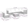 VidaXL Garden Lounge Set with Cushions 7 Pcs Beige Braided Resin 3261880