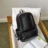 Schoolbag schoolbag men's and women's backpack soft leather computer bag leisure travel large capacity student schoolbag travel bag