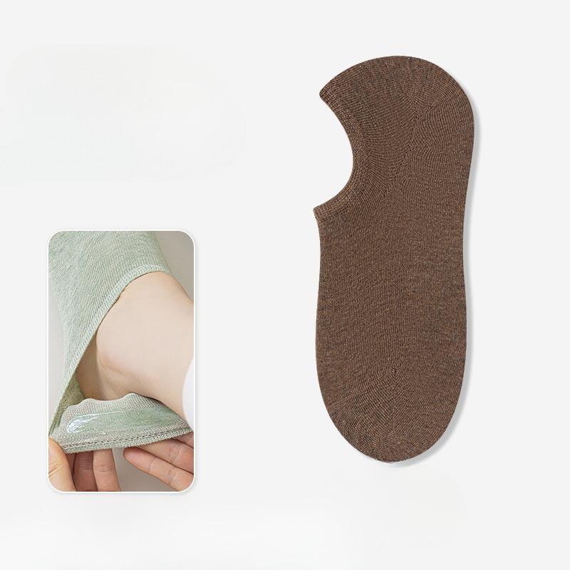 Female Spring and Summer Thin Pure Cotton Silicone Do Not Drop with Shallow Mouth Breathable Non Slip Socks