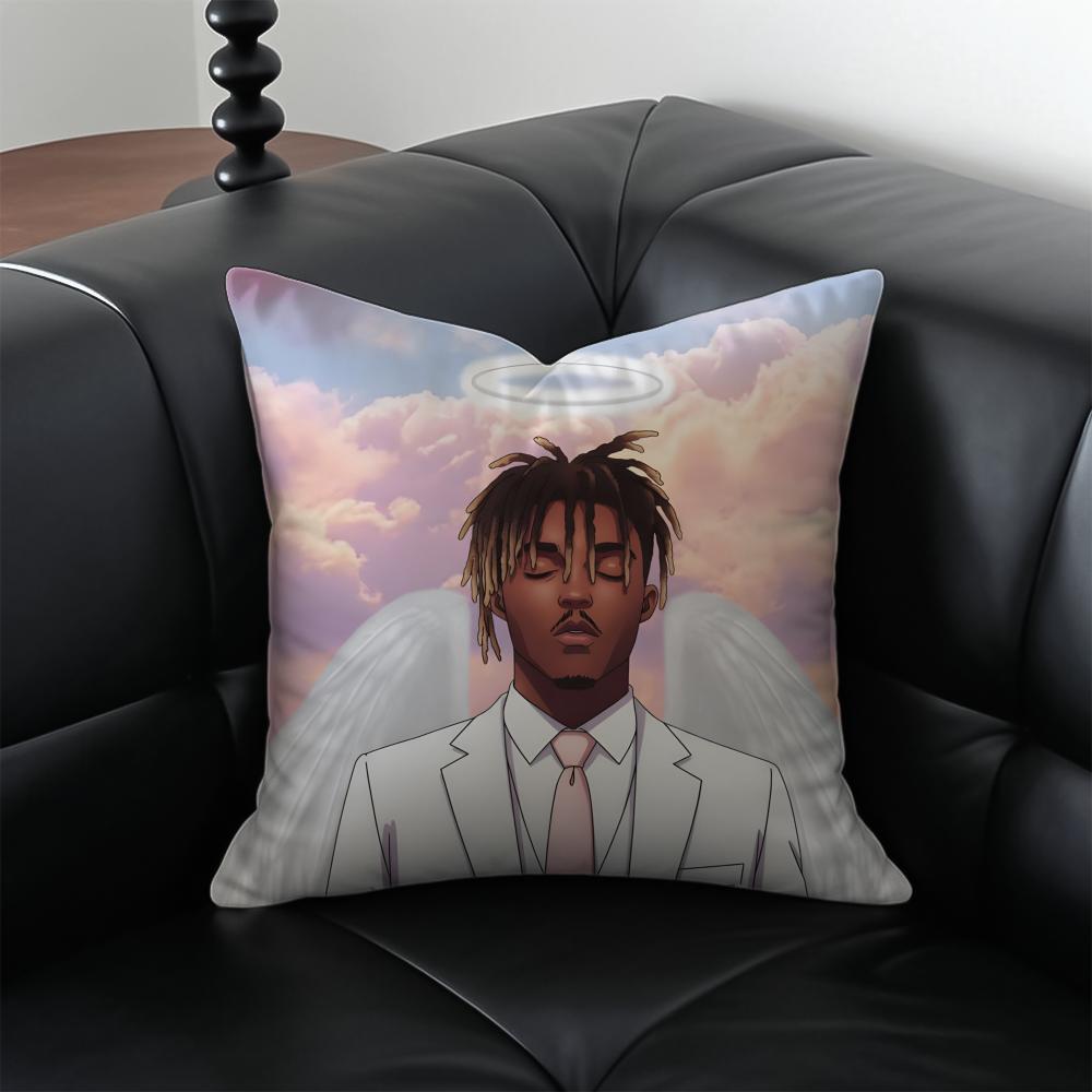 singer rap JJuice WRLDMT Cushion Cover Pillow Case Antidustmite Invisible zipper silky plush cushion