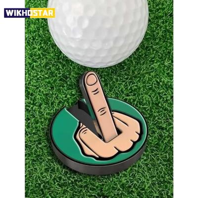 Funny Middle Finger Golf Ball Marker Golf Hat Clip Ball Hat Clip Marker Magnetic Removable Golf Ball Position Mark Golfer Gift