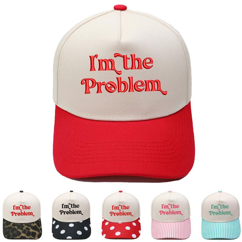 I'm the Problem Fun Embroidery Color Matching Truck Driver Hat Men's and Women's Casual Shade Baseball Cap