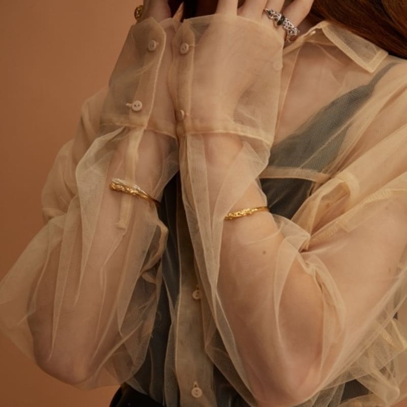 

TILL DAWN Star cluster Bangle 02 Silver