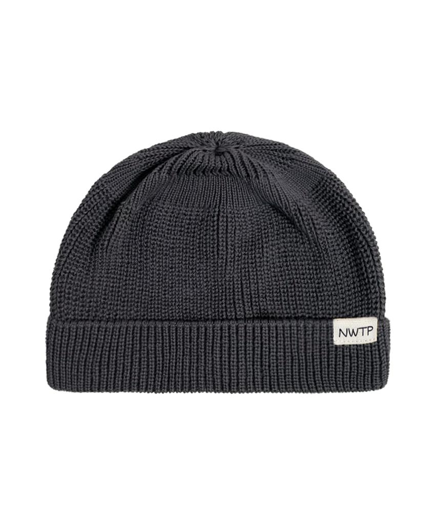 Nyuteib Thin Oversized Cotton Short Beanie - Charcoal