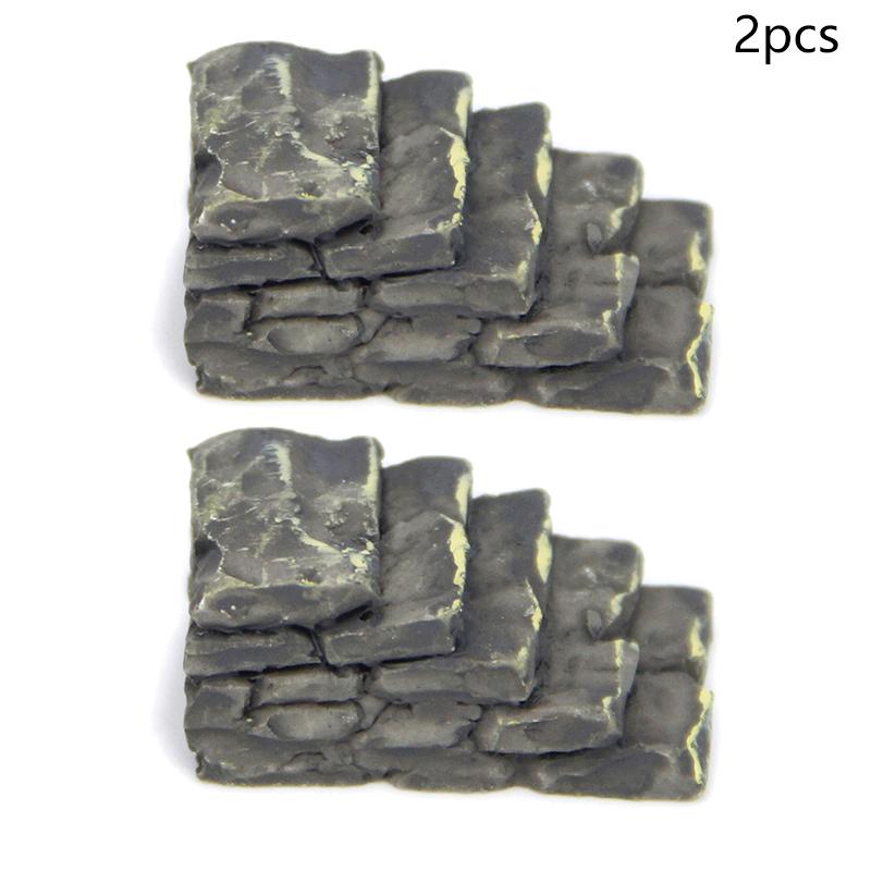

2Pcs Artificial Simulation Stone Step Miniature Fairy Garden Home Decoration Mini Craft Micro Landscaping Decor Diy Accessories