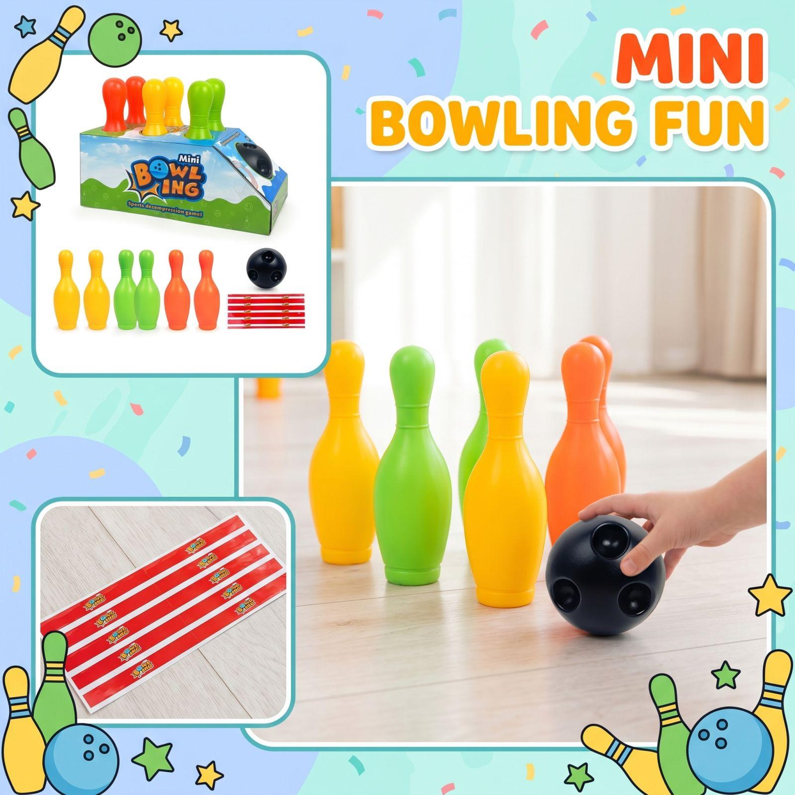 

Children s Bowling Set 6 Plastic Balls And 2 Lightweight Bowling Balls, Suitable As A Gift For Boys And Girls one size белый