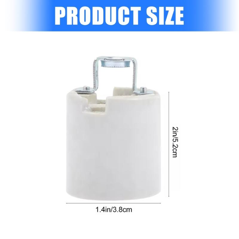 Lamp Holder Sockets Heat Resistant Ceramics Easy Replacement for Various Bulb Types Modern Styles
