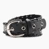 Hiphop Punk Women Pu Belt With Rope Punched Hollow Out Design For Wear Casual