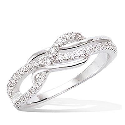 Silver Ring 'Sissi' Silvery White (rhodium) - 6 Mm