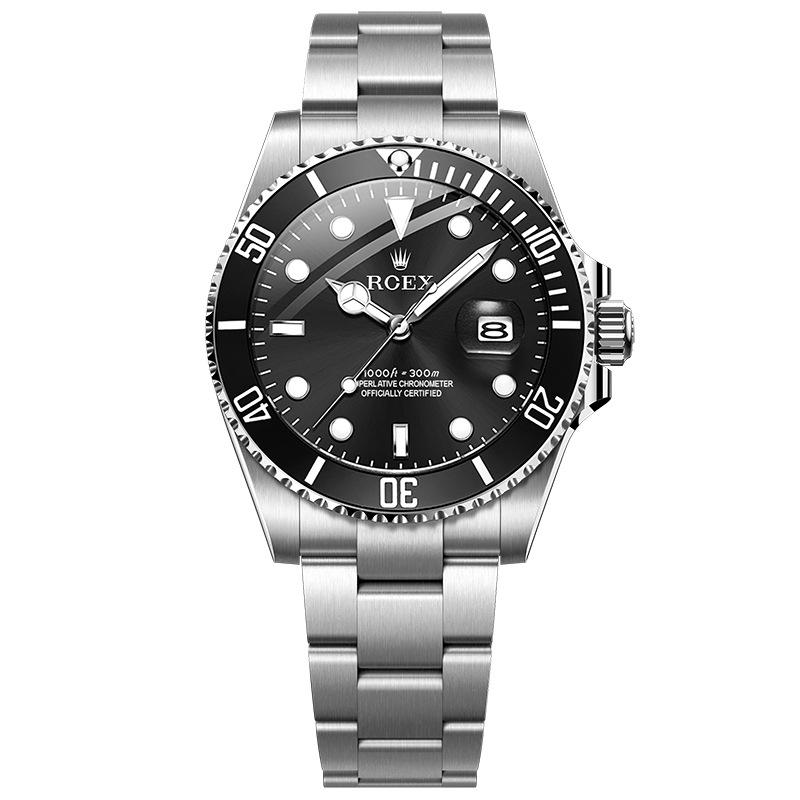 Authentische Herren Quarz Grüne Submariner Uhr - Vollautomatisch Klassischer Rolex Stil