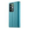 For Realme C85 5G Case Zipper Wallet Color Splicing Leather Flip Phone Cover with Straps