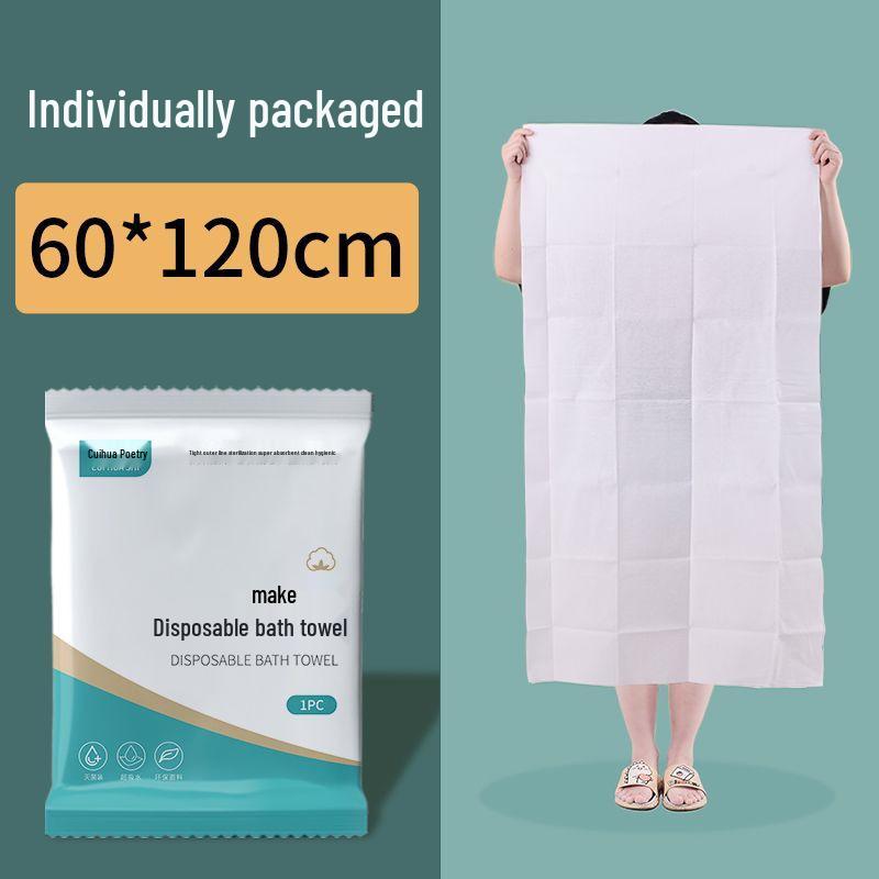 100 Large Disposable Compressed Bath Towels for Travel, Hotel, and Business Trips